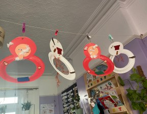 Tracie displayed them in the playroom for everyone to admire